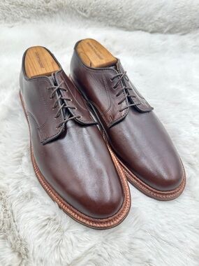 Alden Unlined Plain Toe Blucher 29364F Brown Chromexcel Dress Shoes NEW Sz 8